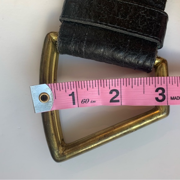 Vintage RUZA black leather? Double D buckle statement - Picture 5 of 7